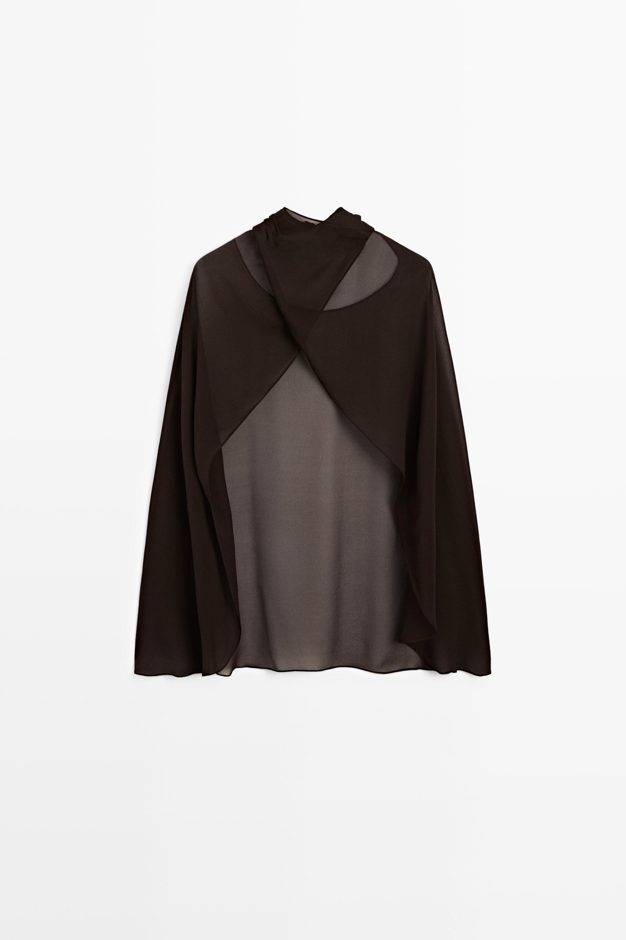 Cape croisée 100% soie de mûrier